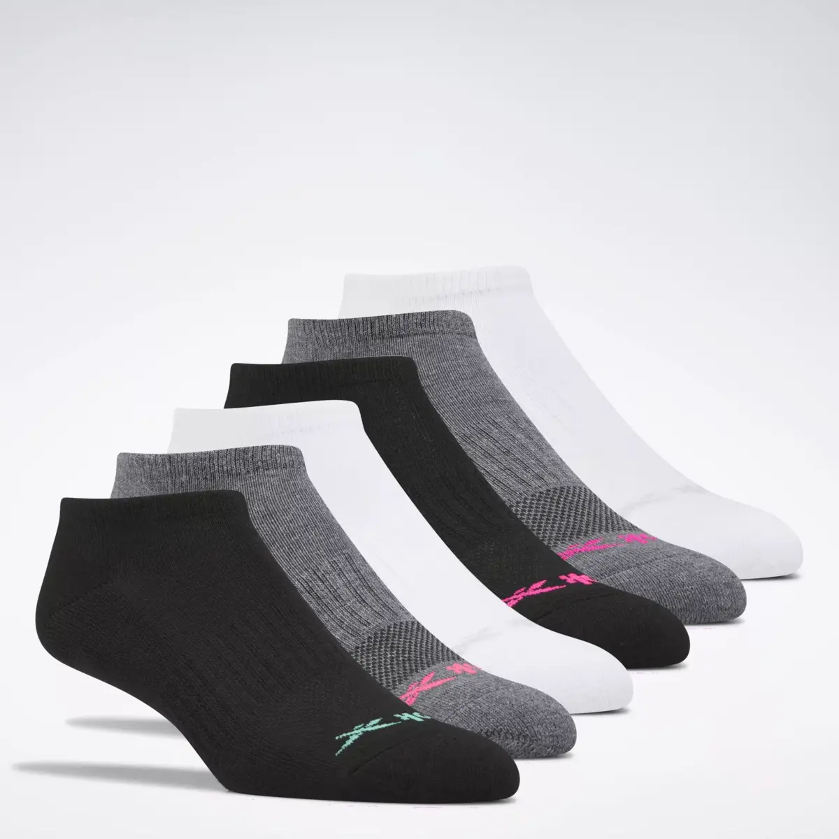Chaussettes basses Reebok Basic pour femme, lot de 6 paires