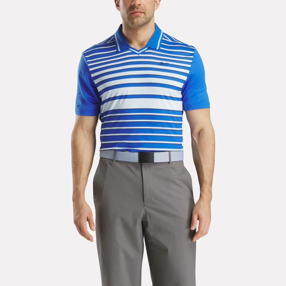 Polo à manches courtes et rayures pour homme avec col côtelé Polo à manches courtes et rayures pour homme avec col côtelé