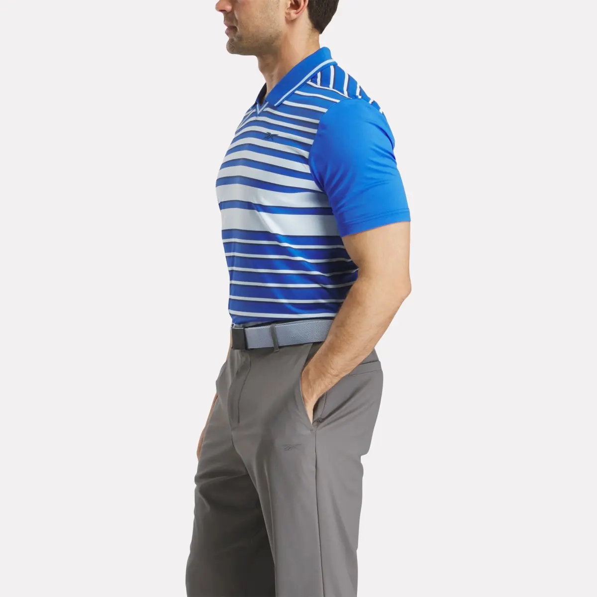 Polo à manches courtes et rayures pour homme avec col côtelé Polo à manches courtes et rayures pour homme avec col côtelé