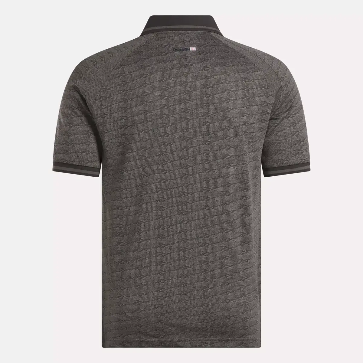 Polo à manches courtes pour homme, jacquard ton sur ton avec bordure côtelée Polo à manches courtes pour homme, jacquard ton sur ton avec bordure côtelée