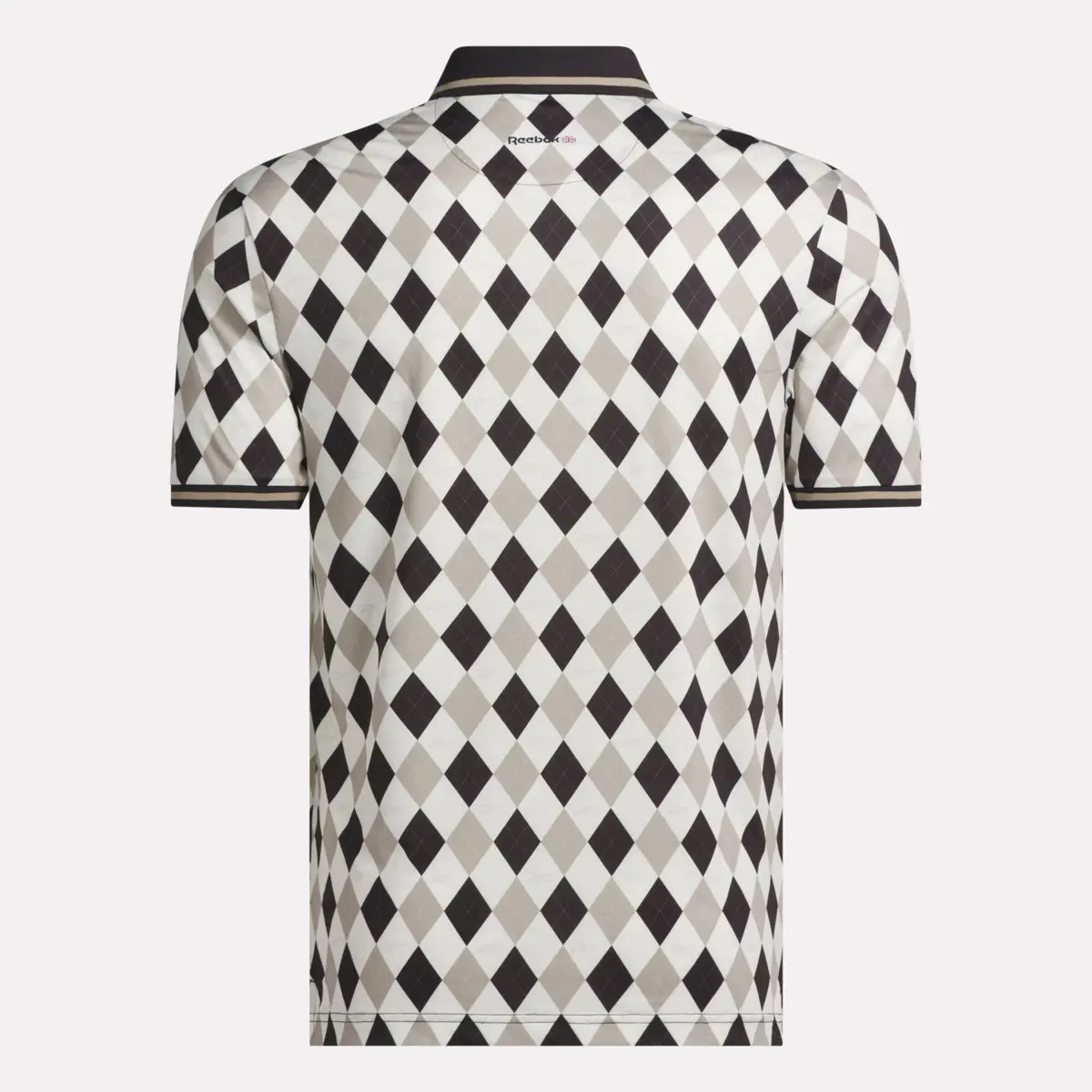 Polo à manches courtes Vector Argyle Print pour homme avec bordures côtelées Polo à manches courtes Vector Argyle Print pour homme avec bordures côtelées