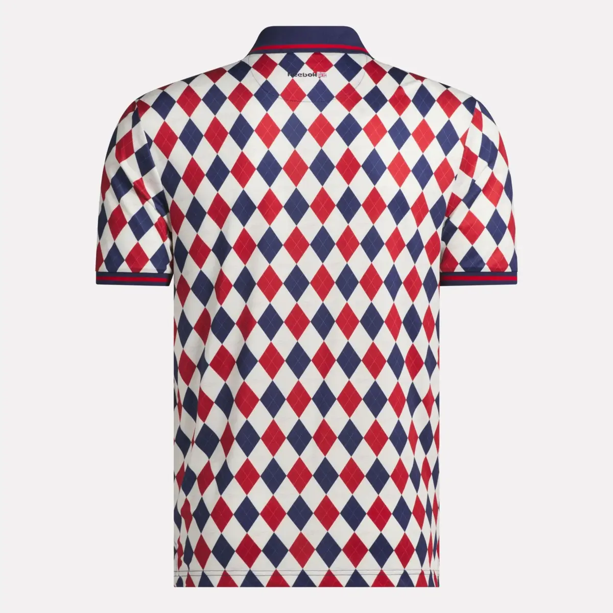 Polo à manches courtes Vector Argyle Print pour homme avec bordures côtelées Polo à manches courtes Vector Argyle Print pour homme avec bordures côtelées