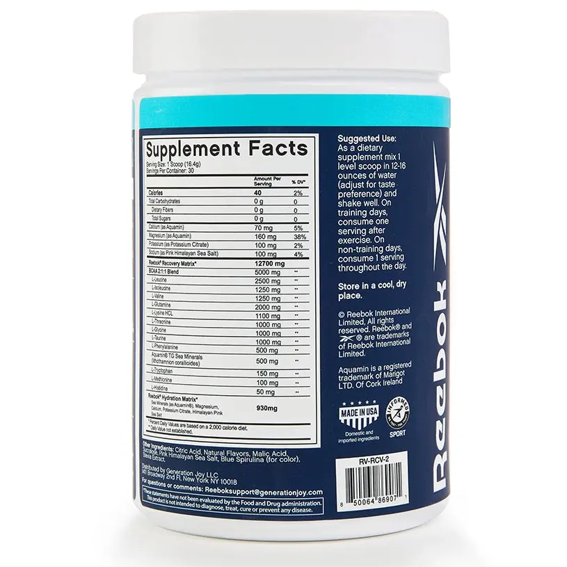 Reebok ReeCover BCAA + EAA + Électrolytes Reebok ReeCover BCAA + EAA + Électrolytes