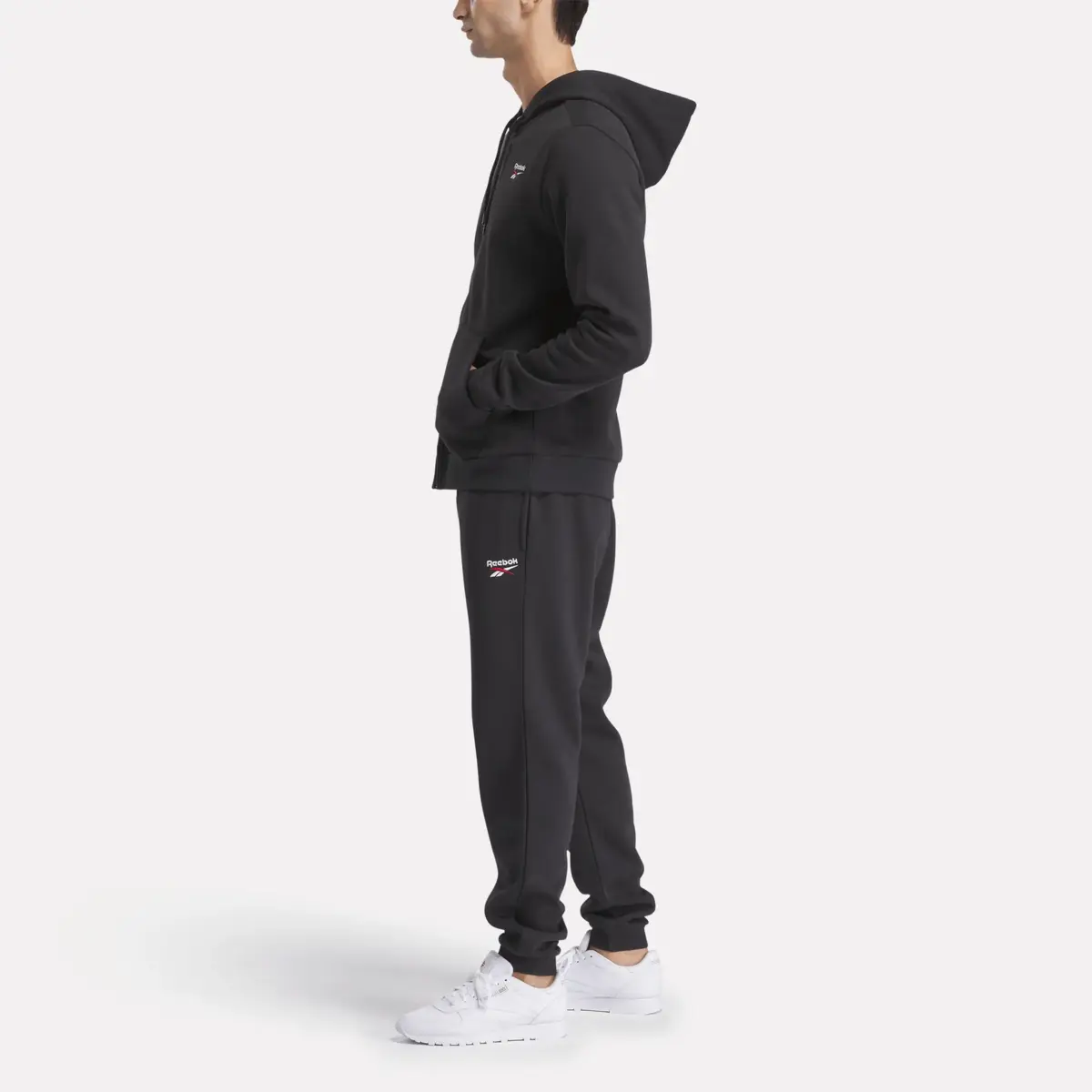 Sweat à capuche zippé en molleton Reebok Identity Small Logo pour homme