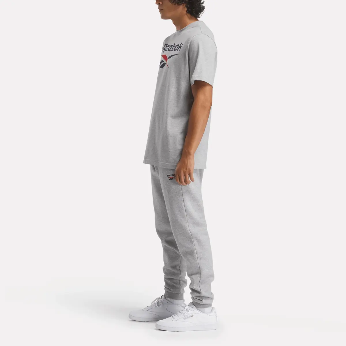 T-shirt Reebok Identity Big Stacked Logo pour homme T-shirt Reebok Identity Big Stacked Logo pour homme